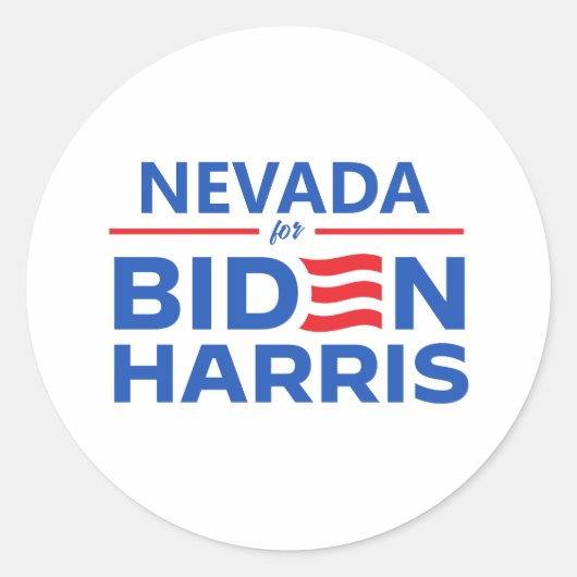Nevada voor Biden Harris Ronde Sticker (Voorkant)
