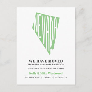 NEVADA We hebben New address New Home verplaatst Briefkaart