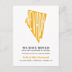 NEVADA We hebben New address New Home verplaatst Briefkaart