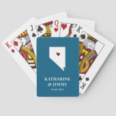 Nevada Wedding Favor Deck of Cards, State Map Pokerkaarten (Achterkant)