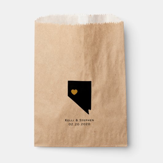 Nevada Wedding Favor Treat Sacks, Gift Bags Bedankzakje (Voorkant)