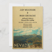 Nevada Wedding Invitation  midden-eeuw Kaart (Voorkant)