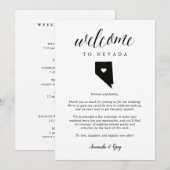 Nevada Wedding Welcome Letter & Itinerary (Voorkant / Achterkant)