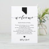 Nevada Wedding Welcome Letter & Route Kaart (Staand voorkant)