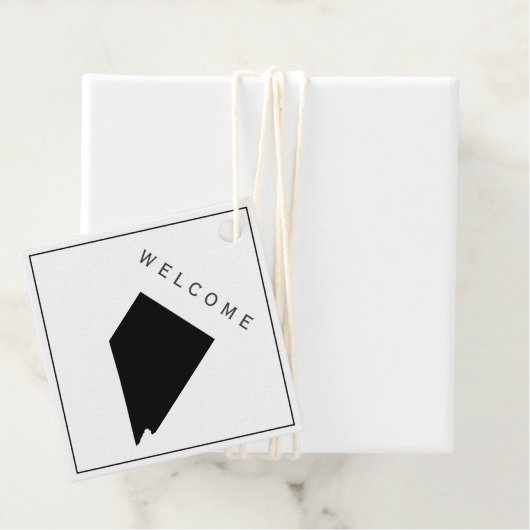 Nevada Welcome Bag Gift Label voor Wedding Weekend (In situ)