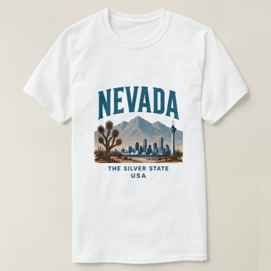 Nevada Woestijn Avontuur T-shirt (Design voorkant)