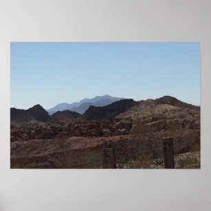 Nevada Woestijn Bergen Poster