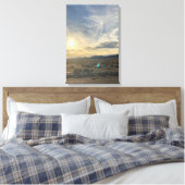 Nevada Woestijn Zonsondergang – Verticale Gouden L Canvas Afdruk (Insitu (Slaapkamer))