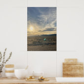 Nevada Woestijn Zonsondergang – Verticale Gouden L Poster (Keuken)