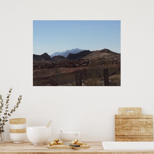 Nevada-woestijngebergte Poster (Keuken)