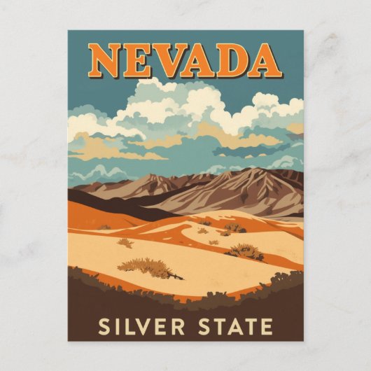 Nevada Woestijnlandschap Briefkaart (Voorkant)