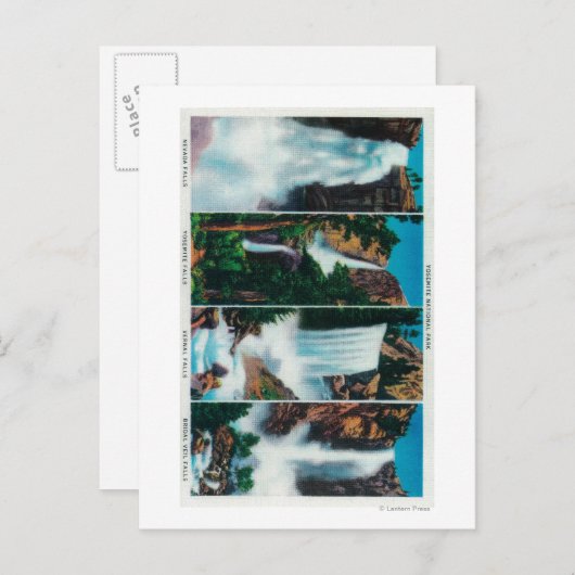 Nevada, Yosemite, Vernal en Bridal Veil Herfsten Briefkaart (Voorkant / Achterkant)