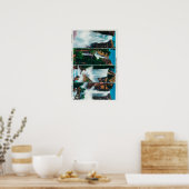 Nevada, Yosemite, Vernal en Bridal Veil Herfsten Poster (Keuken)