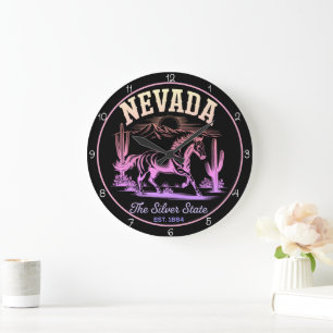 Nevada Zilveren Staat Paard  Grote Klok