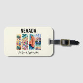 Nevada – Zon, specerij en saffier meren Bagagelabel (Voorkant (horizontaal))
