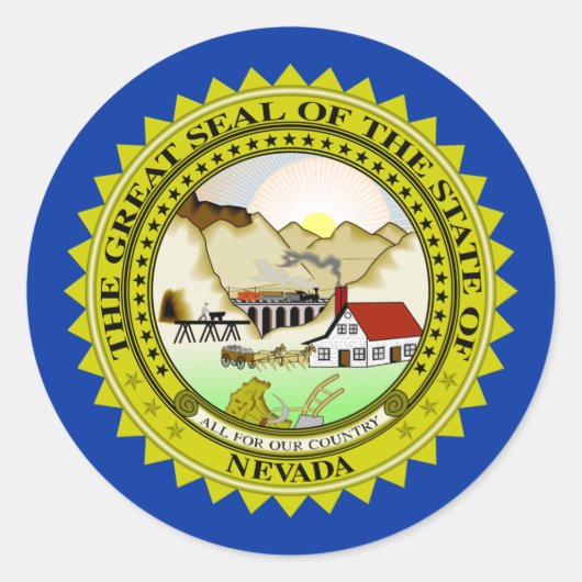 Nevadan Seal, Zegel van Nevada Sticker (Voorkant)