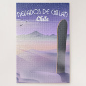 Nevados de Chillan, Chili Snowboarding poster. Legpuzzel (Verticaal)