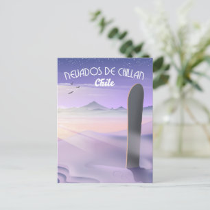 Nevados de Chillan, Chilië Snowboarden poster. Briefkaart