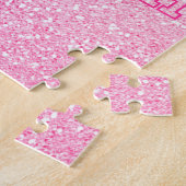 Nevaeh Cute Pink Custom Girly Name Legpuzzel (Zijkant)