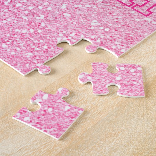 Nevaeh Cute Pink Custom Girly Name Legpuzzel (Zijkant)