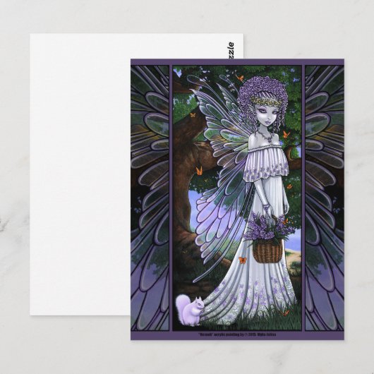 Nevaeh Lavender Spring Fairy Briefkaart (Voorkant / Achterkant)