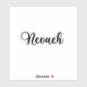 Nevaeh naam - handgeschreven kalligrafie sticker (Vel)