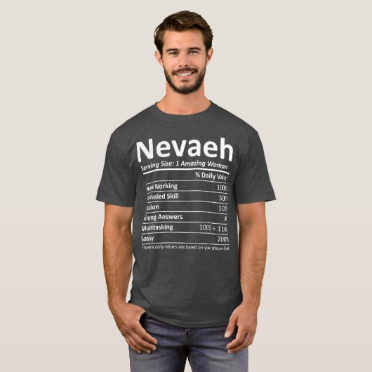 NEVAEH Nutrition Personalized Funny Kerstmis T-shirt (Voorkant volledig)