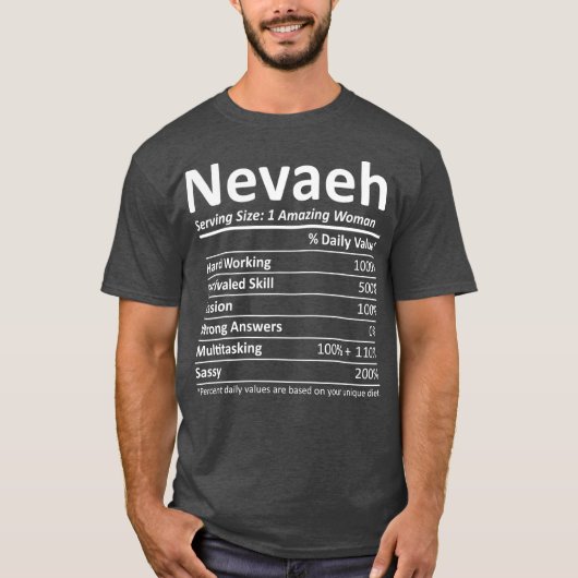 NEVAEH Nutrition Personalized Funny Kerstmis T-shirt (Voorkant)