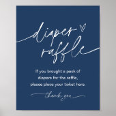 NEVE Luier Raffle Baby shower Spel Sign Poster (Voorkant)