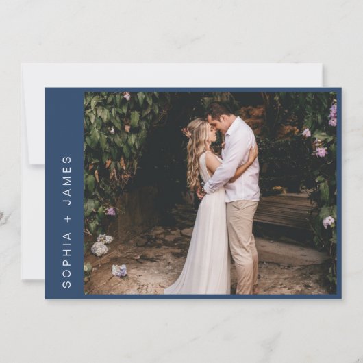 NEVE minimale Elopement bruiloft aankondiging (Voorkant)