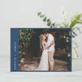 NEVE minimale Elopement bruiloft aankondiging (Staand voorkant)