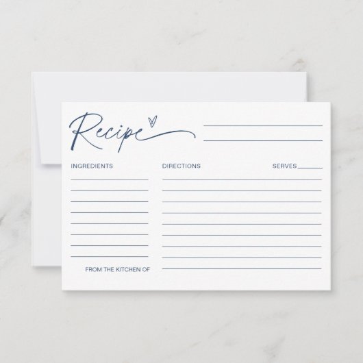 NEVE Minimalistisch Recept Kaart Vrijgezellenfeest (Voorkant)