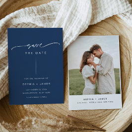 NEVE Modern Minimalistisch Bruiloft Save the Date Kaart