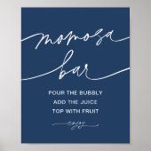 NEVE Momosa Bar Baby shower Sign Poster (Voorkant)