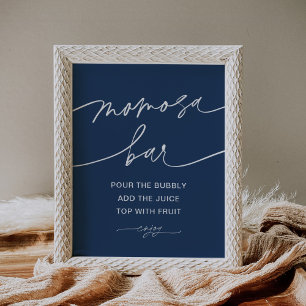 NEVE Momosa Bar Baby shower Sign Poster