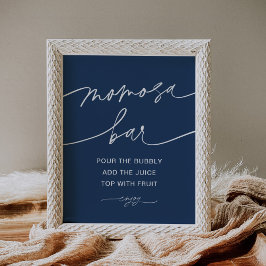NEVE Momosa Bar Baby shower Sign Poster