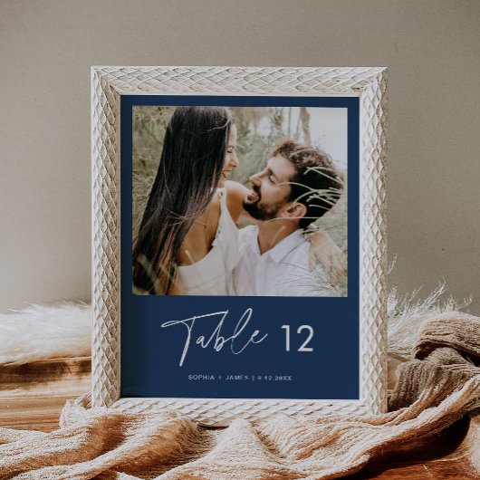 NEVE Navy Blauw Fotolijst Nummer 8x10 Poster