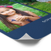 NEVE Navy Blue Kindertijd Foto's Tafelnummer 8x10 Poster (Hoek)