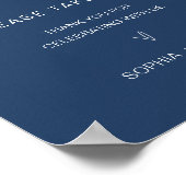 NEVE Navy bruiloft gunsten teken Poster (Hoek)