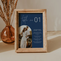 NEVE Navy fototafel nummer met leuke feiten 5x7