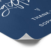 NEVE Navy Kaarten en geschenken Trouwbord Poster (Hoek)