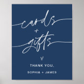 NEVE Navy Kaarten en geschenken Trouwbord Poster (Voorkant)