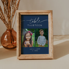 NEVE Navy Kindertijd Foto's Tafelnummer Kaart 5x7