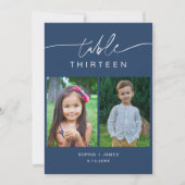 NEVE Navy Kindertijd Foto's Tafelnummer Kaart 5x7 (Voorkant)