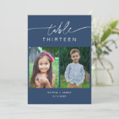 NEVE Navy Kindertijd Foto's Tafelnummer Kaart 5x7 (Staand voorkant)