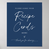 NEVE Navy Recipe Kaart Sign - Verlaat uw Ontvanger Poster (Voorkant)