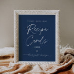 NEVE Navy Recipe Kaart Sign - Verlaat uw Ontvanger Poster<br><div class="desc">Het Neve Collectie heeft een rijke marinekleur die perfect schone verfijning combineert met moderne flair. Het is ontworpen met een modern scriptlettertype dat stijl en elegantie uitsluit. Elk product in het collectie is doordacht gemaakt om een blik te tonen die zowel tijdloos als trendloos is.</div>