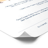 NEVE Navy Signature Drink Wedding Bar Menu Sign. Poster (Hoek)