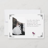  Neveau Wedding Black White Bedankkaart (Achterkant)