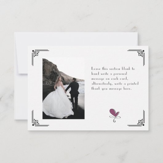  Neveau Wedding Black White Bedankkaart (Achterkant)
